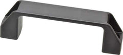 Elesa - 4.61" Center to Center, 1.02" Wide Handle, Black Matte Finish Plastic Pull Handle - 5.28" Long, 1.61" High - Apex Tool & Supply