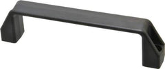 Elesa - 7.05" Center to Center, 1.1" Wide Handle, Black Matte Finish Plastic Pull Handle - 7.76" Long, 1.97" High - Apex Tool & Supply