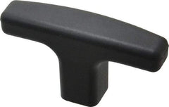 Elesa - 5/16-18 Hole Thread, 2.63" Head Length, Technopolymer, Female Insert T Handle - 0.7" Hole Depth, 5/8" Hub Diam, 0.98" Hub Height, Black - Apex Tool & Supply