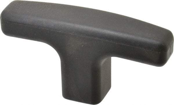 Elesa - 3/8-16 Hole Thread, 3.14" Head Length, Technopolymer, Female Insert T Handle - 0.78" Hole Depth, 3/4" Hub Diam, 1.02" Hub Height, Black - Apex Tool & Supply
