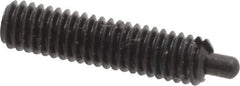 Jergens - M4 x 0.7, 16mm Thread Length, 2.5mm Plunger Projection, Steel Threaded Spring Plunger - 1.78mm Max Plunger Diam, 16mm Plunger Length, 1.22 Kg Init End Force, 3.29 Kg Final End Force, 2mm Hex - Apex Tool & Supply