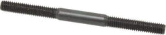 Jergens - M6x1.0 80mm OAL Equal Double Threaded Stud - Alloy Steel, Black Oxide Finish, 27mm Equal Thread Length, Metric - Apex Tool & Supply