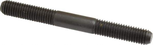 Jergens - M10x1.50 95mm OAL Equal Double Threaded Stud - Alloy Steel, Black Oxide Finish, 35mm Equal Thread Length, Metric - Apex Tool & Supply