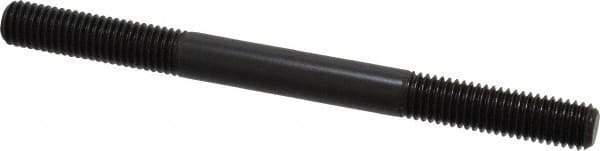 Jergens - M10x1.50 125mm OAL Equal Double Threaded Stud - Alloy Steel, Black Oxide Finish, 35mm Equal Thread Length, Metric - Apex Tool & Supply