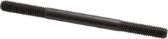 Jergens - M10x1.50 140mm OAL Equal Double Threaded Stud - Alloy Steel, Black Oxide Finish, 35mm Equal Thread Length, Metric - Apex Tool & Supply