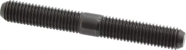Jergens - M12x1.75 95mm OAL Equal Double Threaded Stud - Alloy Steel, Black Oxide Finish, 37mm Equal Thread Length, Metric - Apex Tool & Supply