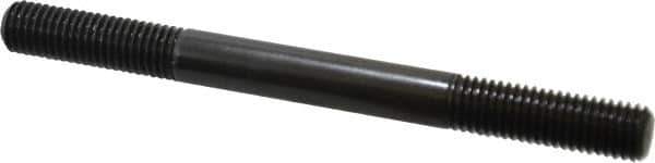 Jergens - M12x1.75 140mm OAL Equal Double Threaded Stud - Alloy Steel, Black Oxide Finish, 39mm Equal Thread Length, Metric - Apex Tool & Supply