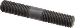 Jergens - M16x2.0 95mm OAL Equal Double Threaded Stud - Alloy Steel, Black Oxide Finish, 36mm Equal Thread Length, Metric - Apex Tool & Supply