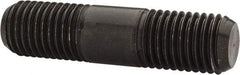 Jergens - M20x2.5 80mm OAL Equal Double Threaded Stud - Alloy Steel, Black Oxide Finish, 29mm Equal Thread Length, Metric - Apex Tool & Supply