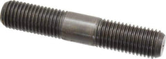 Jergens - M20x2.5 110mm OAL Equal Double Threaded Stud - Alloy Steel, Black Oxide Finish, 44mm Equal Thread Length, Metric - Apex Tool & Supply