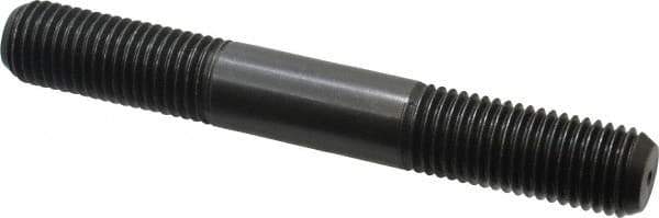 Jergens - M20x2.5 150mm OAL Equal Double Threaded Stud - Alloy Steel, Black Oxide Finish, 55mm Equal Thread Length, Metric - Apex Tool & Supply