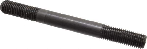 Jergens - M20x2.5 200mm OAL Equal Double Threaded Stud - Alloy Steel, Black Oxide Finish, 55mm Equal Thread Length, Metric - Apex Tool & Supply