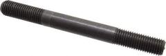 Jergens - M20x2.5 200mm OAL Equal Double Threaded Stud - Alloy Steel, Black Oxide Finish, 55mm Equal Thread Length, Metric - Apex Tool & Supply