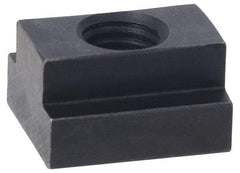 Jergens - M10x1.50 Tapped Through T Slot Nut - 14mm Slot Width, 22 x 9mm Base Width x Height, 29 x 16mm OAL x Height - Apex Tool & Supply