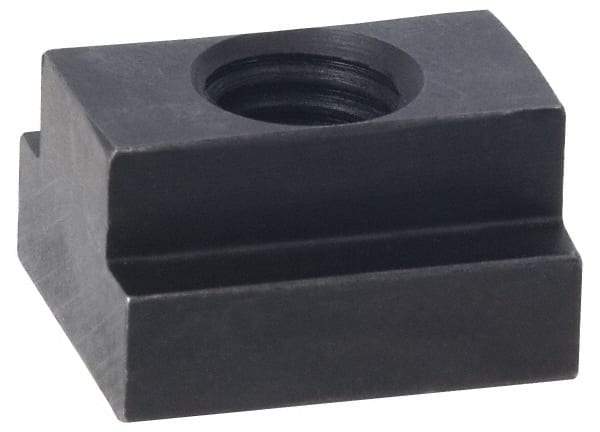 Jergens - M20x2.50 Tapped Through T Slot Nut - 22mm Slot Width, 35 x 14mm Base Width x Height, 38 x 25mm OAL x Height - Apex Tool & Supply