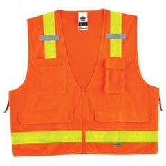 8250ZHG S/M ORANGE SURVEYORS VEST - Apex Tool & Supply