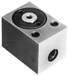 Jergens - 3.14" Effective Piston Area, 1/2" Operation Stroke Length, 1.96 Cu In Operating Volume, Single-Acting Block Clamp Cylinder - 5,000 psi, 15,700 Lb Max Output Force - Apex Tool & Supply
