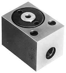 Jergens - 3.14" Effective Piston Area, 1/2" Operation Stroke Length, 1.96 Cu In Operating Volume, Single-Acting Block Clamp Cylinder - 5,000 psi, 15,700 Lb Max Output Force - Apex Tool & Supply