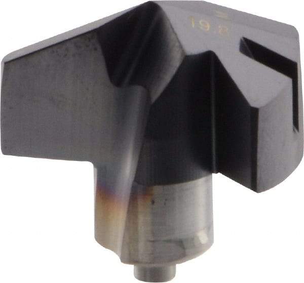 Iscar - Series ICM, 0.78" Diam Grade IC908 140° Replaceable Drill Tip - Carbide, TiAlN Finish, 19 Seat Size, Through Coolant - Apex Tool & Supply