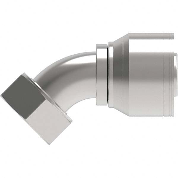 Eaton - Hydraulic Hose Fittings & Couplings Type: Female ORS Swivel, 45 Degree Elbow Hose Diameter: 13/16 (Inch) - Apex Tool & Supply
