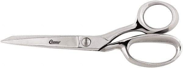 Clauss - 5" LOC, 8" OAL Bent Trimmers - Steel Offset Handle, For Paper, Fabric - Apex Tool & Supply