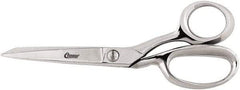 Clauss - 5" LOC, 8" OAL Bent Trimmers - Steel Offset Handle, For Paper, Fabric - Apex Tool & Supply