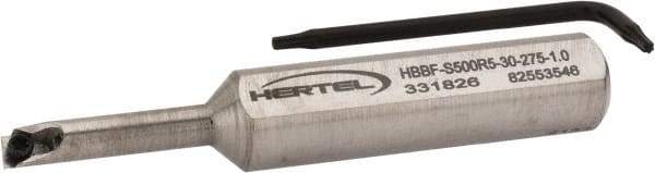 Hertel - 0.275" Min Bore Diam, 3" OAL, 1/2" Shank Diam, HBBF Indexable Boring Bar - 1" Max Bore Depth, TD.. Insert, Screw Holding Method - Apex Tool & Supply