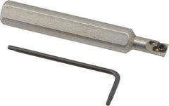 Hertel - 0.23" Min Bore Diam, 2-1/2" OAL, 3/8" Shank Diam, HBBC Indexable Boring Bar - 1/2" Max Bore Depth, CD.. Insert, Screw Holding Method - Apex Tool & Supply