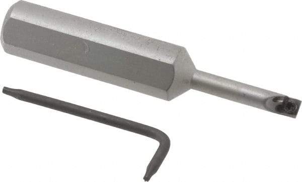 Hertel - 0.208" Min Bore Diam, 2-3/4" OAL, 1/2" Shank Diam, HBBC Indexable Boring Bar - 1" Max Bore Depth, CD.. Insert, Screw Holding Method - Apex Tool & Supply