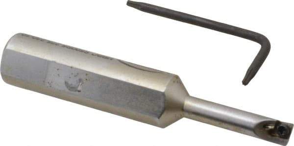 Hertel - 0.23" Min Bore Diam, 2-3/4" OAL, 1/2" Shank Diam, HBBC Indexable Boring Bar - 1" Max Bore Depth, CD.. Insert, Screw Holding Method - Apex Tool & Supply