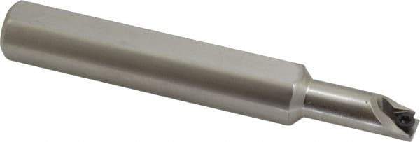Hertel - 0.438" Min Bore Diam, 4-1/4" OAL, 5/8" Shank Diam, HBBQ Indexable Boring Bar - 1-1/8" Max Bore Depth, TPC.. Insert, Screw Holding Method - Apex Tool & Supply