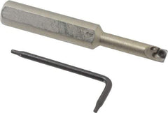 Hertel - 0.23" Min Bore Diam, 2-1/2" OAL, 3/8" Shank Diam, HBBC Indexable Boring Bar - 1" Max Bore Depth, CD.. Insert, Screw Holding Method - Apex Tool & Supply