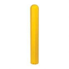 Eagle - 7-7/8" Wide x 7-7/8" Deep x 56" High, 6" Bumper Post Sleeve - Yellow, High Density Polyethylene, 8 Lb, Ribbed Surface - Apex Tool & Supply