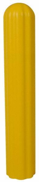 Eagle - 10" Deep x 57" High, 8" Bumper Post Sleeve - Yellow, High Density Polyethylene, 9 Lb, Ribbed Surface - Apex Tool & Supply