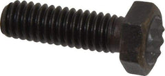 Fairlane - Serrated Tooth, 5/16-18, 1" Shank Length, 1" Thread Length, Black Oxide Finish, Hex Head, Adjustable Positioning Gripper - 3/8" Pad Diam, 1/2" Hex, 1/4" Head Height, Fine Tooth Grade - Apex Tool & Supply