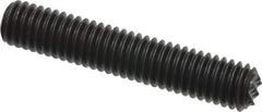 Fairlane - Serrated Tooth, 3/8-16, 3/16" Internal Hex, 2" Thread Length, Black Oxide Finish, Fully Threaded, Adjustable Positioning Gripper - 1/4" Pad Diam, Extra Fine Tooth Grade - Apex Tool & Supply