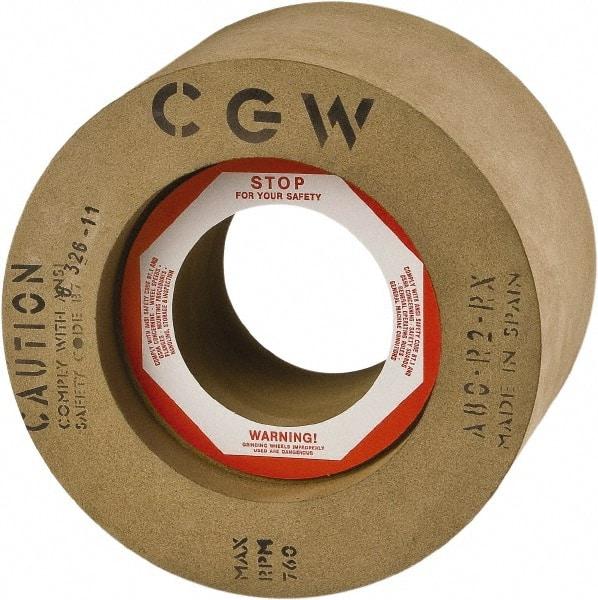 Camel Grinding Wheels - 3" Wide x 12" Diam, Type 1 Feed Wheel - 5" Hole Size, 80 Grit, Hardness R - Apex Tool & Supply