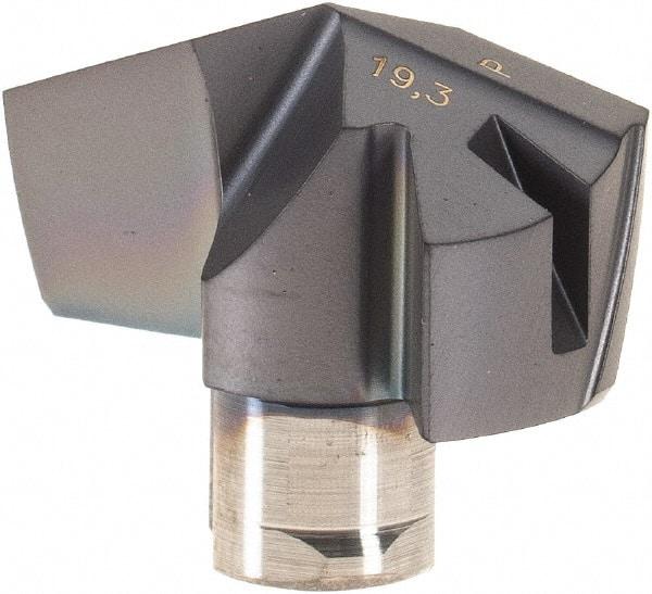 Iscar - Series ICP, 19.3mm Diam Grade IC908 140° Replaceable Drill Tip - Carbide, TiAlN Finish, 19 Seat Size - Apex Tool & Supply