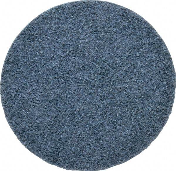 3M - 5" Coarse Grade Ceramic Deburring Disc - Quick Change Connection, Blue, 12,000 Max RPM - Apex Tool & Supply