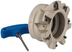 Iscar - 7 Inserts, 4" Cut Diam, 1-1/2" Arbor Diam, 0.118" Max Depth of Cut, Indexable Square-Shoulder Face Mill - 0/90° Lead Angle, 2" High, HTP LNHT 1606 Insert Compatibility, Through Coolant, Series TangPlunge - Apex Tool & Supply