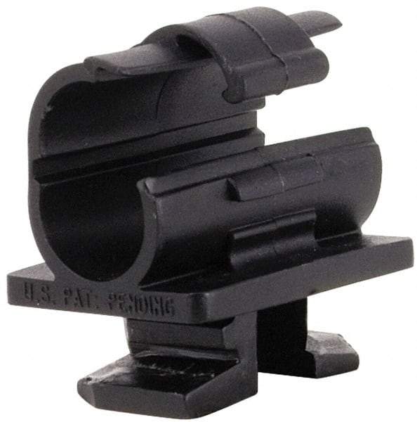 ZSI - 1/2" Tube Diam, Cushion Clamp - Black, 175 Lb Capacity, Polyamide - Apex Tool & Supply