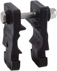 ZSI - 3/8" Pipe, Cushion Clamp - Black, 200 Lb Capacity, Glass Filled Nylon 6 - Apex Tool & Supply