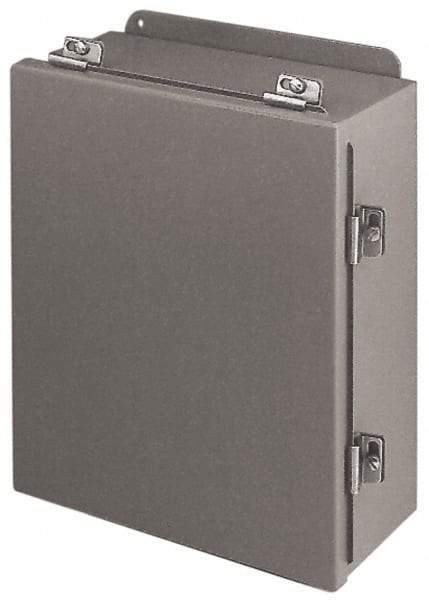 Cooper B-Line - Steel Standard Enclosure Hinge Flat Cover - NEMA 4, 12, 13, 8" Wide x 10" High x 4" Deep, Rainproof & Watertight - Apex Tool & Supply