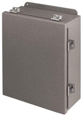 Cooper B-Line - Steel Standard Enclosure Hinge Flat Cover - NEMA 4, 12, 13, 8" Wide x 10" High x 4" Deep, Rainproof & Watertight - Apex Tool & Supply
