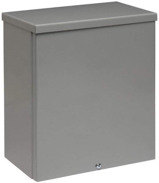 Cooper B-Line - Steel Junction Box Enclosure Screw Flat Cover - NEMA 3R, 18" Wide x 18" High x 6" Deep, Rainproof - Apex Tool & Supply