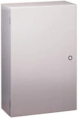 Cooper B-Line - Steel Standard Enclosure Hinge Flat Cover - NEMA 4, 12, 12" Wide x 12" High x 6" Deep, Dirt-tight, Dust-tight, Rainproof & Watertight - Apex Tool & Supply