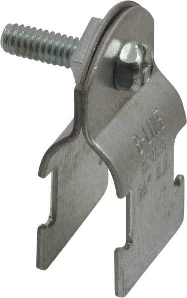 Cooper B-Line - 5/8" Pipe, 16 Gauge, Grade ASTM A1011," Pipe or Conduit Clamp - Zinc Plated, 400 Lb Capacity, All Conduit - Apex Tool & Supply