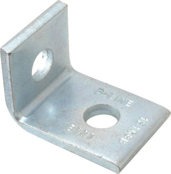 Cooper B-Line - Zinc Plated Carbon Steel 90° Strut Fitting - 1/2" Bolt, 2 Holes, Used with Cooper B Line Channel & Strut (All Sizes Except B62 & B72) - Apex Tool & Supply