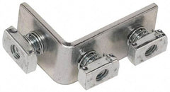 Cooper B-Line - Zinc Plated Carbon Steel 90° Preassembled Strut Fitting - 1/2" Bolt, 3 Holes, Used with Cooper B Line Channel & Strut (All Sizes Except B62 & B72) - Apex Tool & Supply