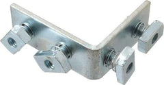 Cooper B-Line - Zinc Plated Carbon Steel 90° Preassembled Strut Fitting - 1/2" Bolt, 4 Holes, Used with Cooper B Line Channel & Strut (All Sizes Except B62 & B72) - Apex Tool & Supply